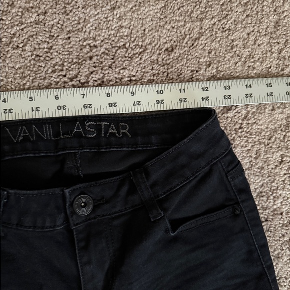 Vanilla Star Jeans Women Size 3 Junior Black Skinny Stretchy Lace Ankle Pants - Picture 5 of 13